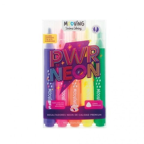 Resaltadores pwr neon MOOVING x5