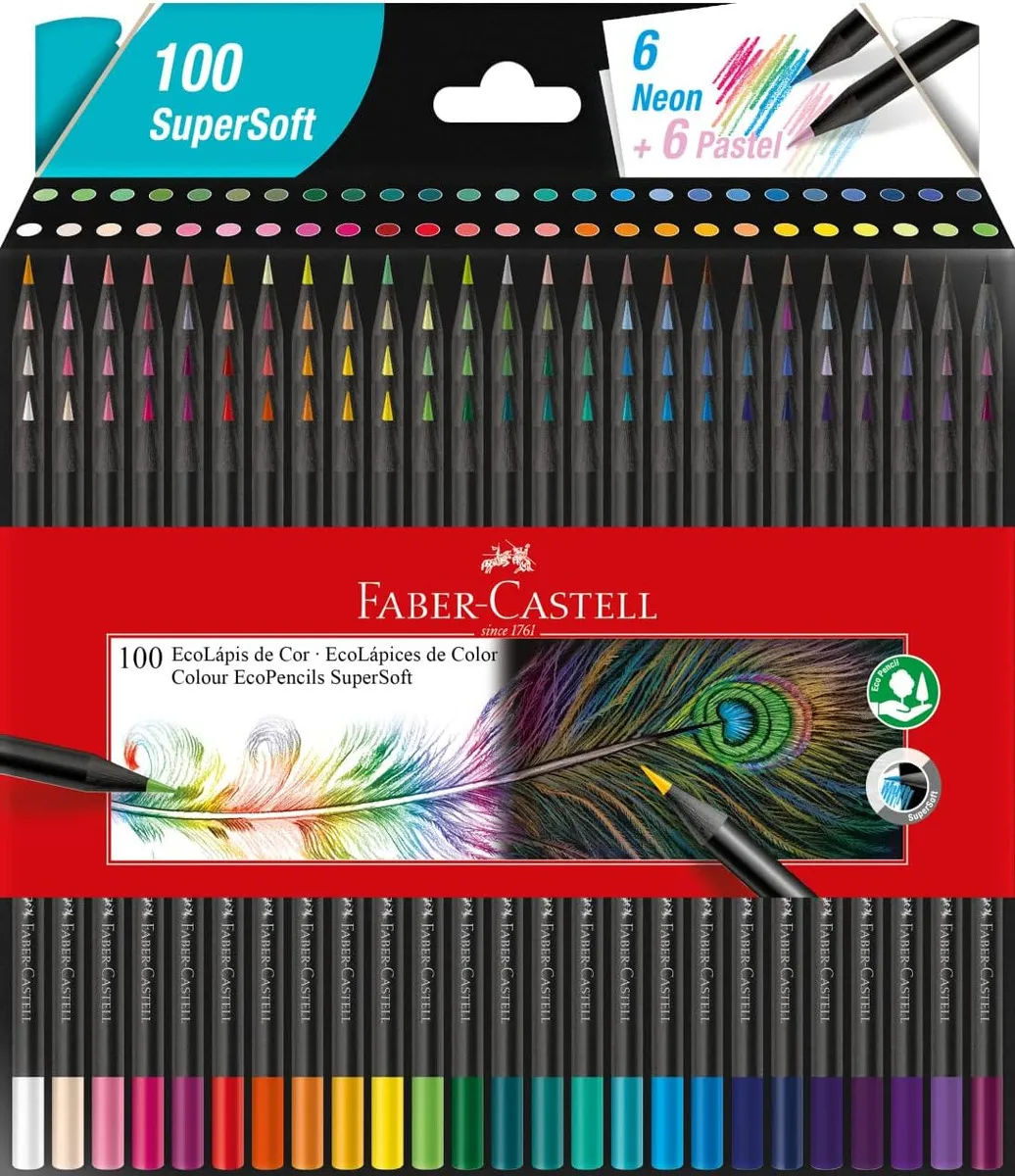 Lápices Faber Castell super soft x100