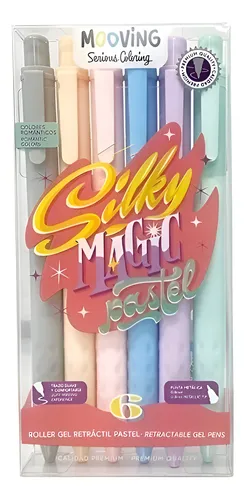 Bolígrafos MOOVING silky Magic pastel x6
