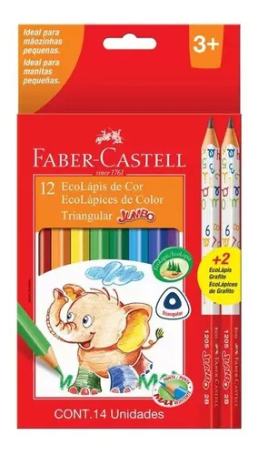 Lápices Faber Castell jumbo x12