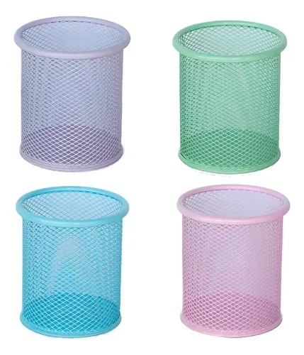 Portalápices Values metal redondo colores pasteles