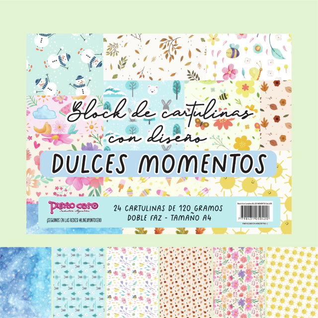 Block A4 de cartulina estampada punto cero - Image 4