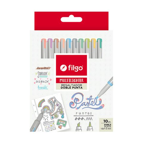 Resaltadores FILGO multilighter pastel x20