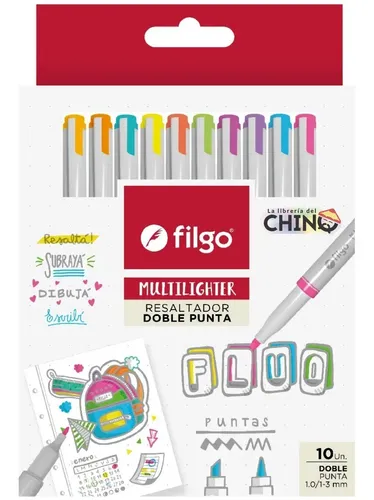 Resaltador Multilighter FILGO fluo x10